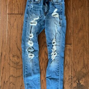 Aeropostale High-Rise Blue Jeggings